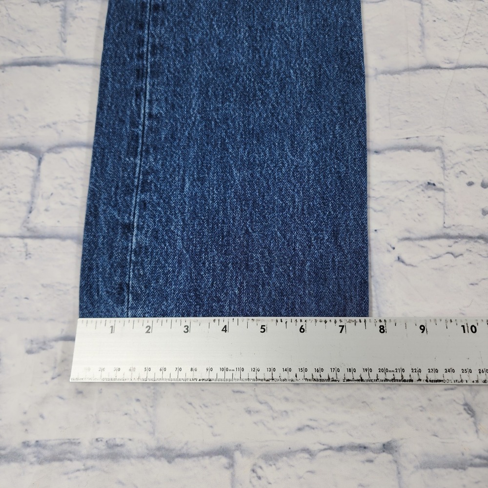Levis 501 Premium MENS 30X32 Big E Jeans Blue Denim Straight Button Fly - Picture 3 of 13